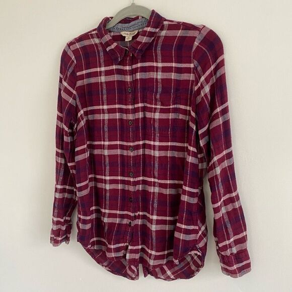 Lucky Brand Red Flannel Button Down - Picture 3 of 5